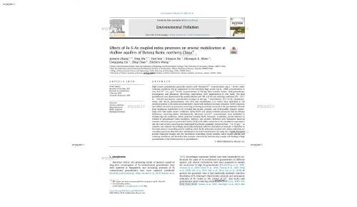 Effects of Fe-S-As coupled redox processes on arsenic mobilization in shallow aquifers of Datong Basin, northern China*